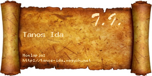 Tanos Ida névjegykártya